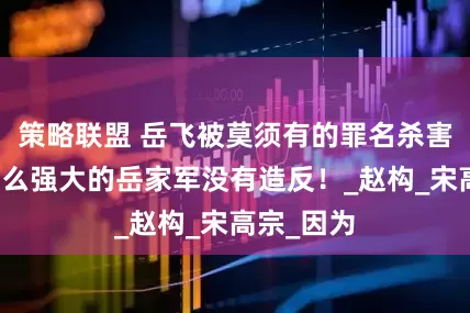 策略联盟 岳飞被莫须有的罪名杀害后，为什么强大的岳家军没有造反！_赵构_宋高宗_因为