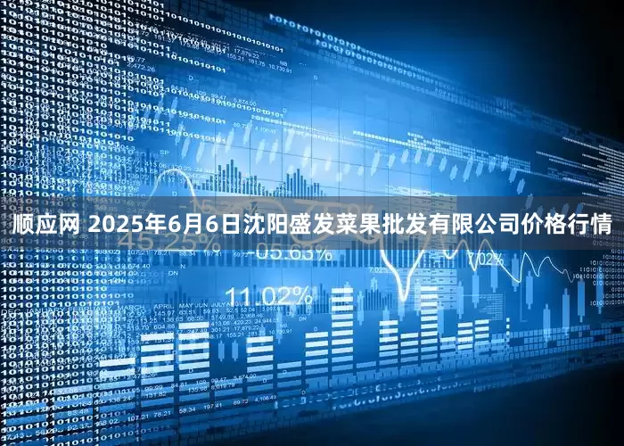顺应网 2025年6月6日沈阳盛发菜果批发有限公司价格行情